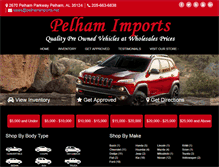 Tablet Screenshot of pelhamimports.net
